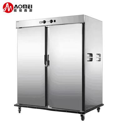 China 120mm Layer Height Stainless Steel Mobile Food Warmer Trolley for Banquet and Commercial for sale