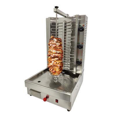 China 220V Gas 3-burner Electric Automatic Rotary Chicken Kebab Doner Shawarma Making Machine for sale