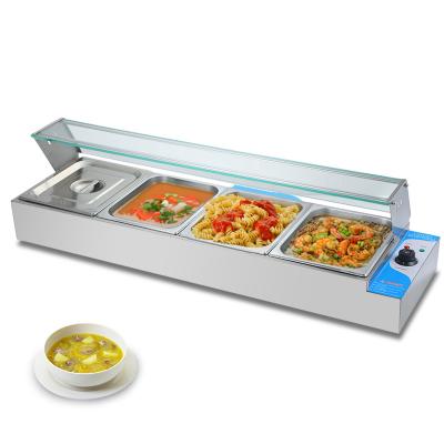 China 220V cocina comercial de trabajo pesado eléctrico de 4 cacerolas Bain Marie para restaurante en venta