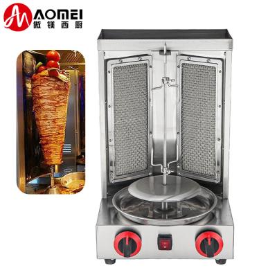 China Automatic Rotating 2-burner Gas Lpg Shawarma Grill for Restaurant/Home Directly Sell for sale