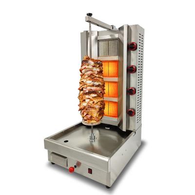 China 220V vollautomatischer Shawarma Grill Doner Kebab Maschine mit 2/3/4/5/6 Brenner Gasgrill zu verkaufen