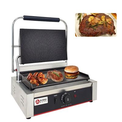 China Kitchen Cooking Electric Panini Sandwich Maker with Cast Iron BBQ Grills and Plates for sale