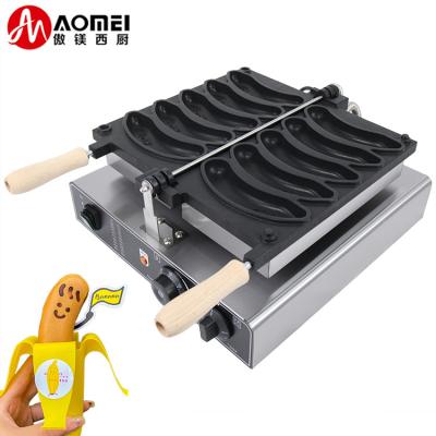 China 1800W elektrische bananenwafelmachine Nonstick 5pcs wafelmachine 510*400*190mm Te koop