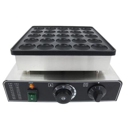 China 850w Stainless Steel Waffle Maker Mini Pancake Machine 25 Round-shape Snack Machine for sale