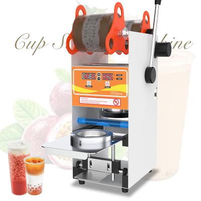 China Bubble Tea Cup Sealer Verpackungsmaschine 205*265*490mm Tasse Versiegelungsmaschine Kapazität 1 Tasse zu verkaufen