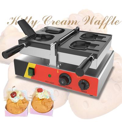 China 110v 220v AM-02CO Non Stick Pan Animal Shaped Hello Kitty Ice-cream Waffle Cone Machine for sale