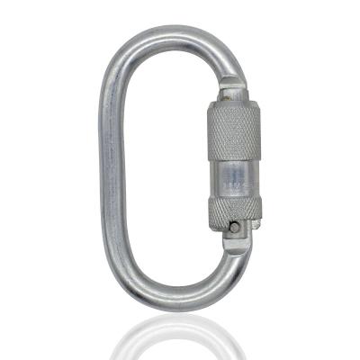 China Custom Steel Climbing Hook Equipment JENSAN Good 23KN Carabiner Crabiner Fall Protection For Fall Arrest for sale