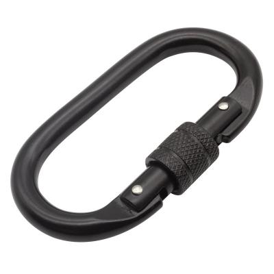 China Jensan Smart Custom Safety 25KN Cold Formed Steel Carabiner Oval Hook For Camping / Climbing for sale