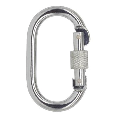 China Heavy Industry JENSAN Custom Good Safety 23kN Locking Steel Carabiner For Aerial Work / Fall Protection for sale