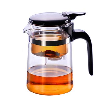 China Sustainable Glass Tea Coffee Pots With Strainer Glass Teapot Making for sale