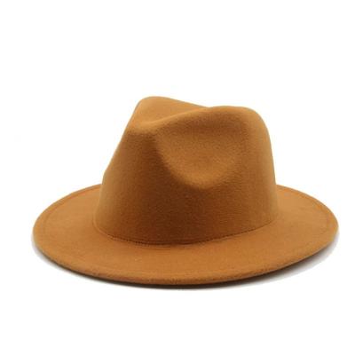 China Fashion \ wide brimmed felt hat children's simple direct Europe America Jazz Flat Eaves Party Men factory comfortable \ durable for sale