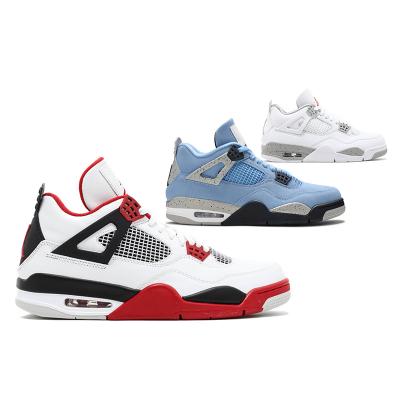 China EVA Branded Sneakers Og 4 retro 4s aj bred sail white college blue ladies fashion basketball mens shoes retro sail Aj4 4 for sale