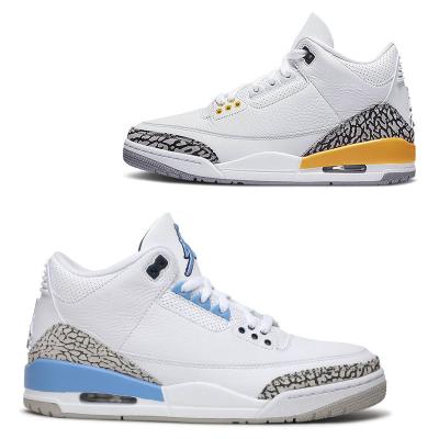 China 2022 Retro Brand Zapatillas EVA High Quality AJ 3 College Blue Off Basketball Style Shoes Walking Style Shoes Sneakers for sale