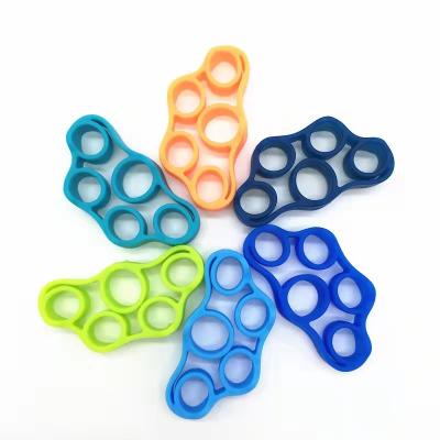 China Good Quality Ring Finger Trainer Resistance Band Silicone Stretcher Hand Grip Strengthener Set 7.5*4*1.3cm for sale