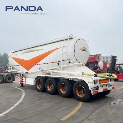 China Truck Trailer 4 Axle 60 Ton Capacity Bulk Cement Transport Tanker Semi Trailer With Compressor for sale