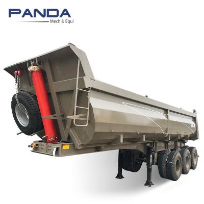 China Trailer Truck Hydraulic Lift 30cbm 40m3 60ton Dump Tipper Brand New Semi Truck Trailer for sale