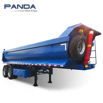 China Hydraulic rear tipping truck trailer trailer U type - 2 axle 25t dump truck trailer for sale for sale