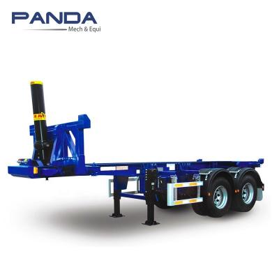 China Truck Trailer 20ft Dump Container Tipper Chassis Trailer For 20foot Container Dry Unloading for sale