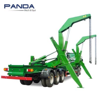 China Truck Trailer 37 Ton Half Telescopic Lifter Container Crane Handler Side Semi Trailer For Sale for sale