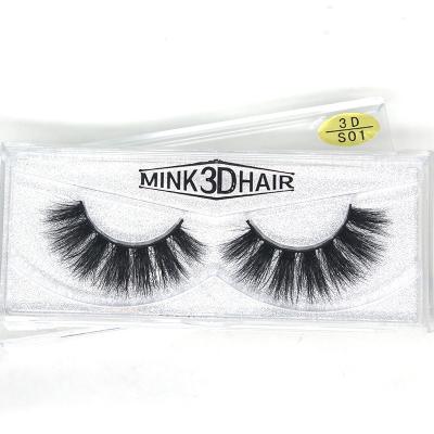 China Handmade Reusable 100% Natural Long Mink Lashes Eyelashes 3D Mink Eyelashes Natural Cruelty Free Lashes for sale