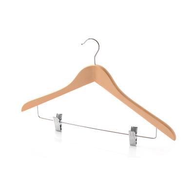 China Behind Doors/On Walls XINDA Wooden Hangers in Natural,White,Black,Cherry,Antique Color,Suit Clothes Hanger with Non Slip Pants Bar for sale