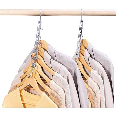 China Organize Your Clothes Neatly Space Saving Hangers Metal Closet Organizer For Wardrobe Closet Organization Closet System Magic Hanger for sale