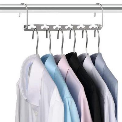 China Organize Your Clothes Neatly Space Saving Heavy Duty Metal Magic Hangers Metal magic wardrobe cloth hanger rack hanger organizer for sale