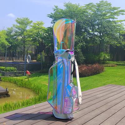 China Professional golf stand bag design waterproof golf bag colorful PU golf stand bag accept custom logo for sale