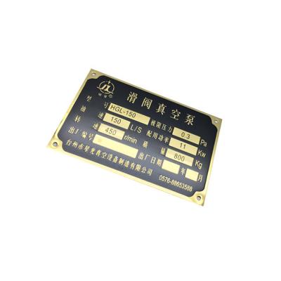 China Europe New Product Custom Material Etched Stainless Steel Metal Decorative Label Aluminum Dish Plate Sign for sale