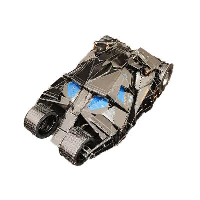 China Cartoon Toy DIY Wrought Iron Metal Bat Dark Knight Movie Batmobile 3D Puzzle Assembly Model for sale