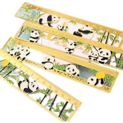 China Cartoon Toy Exquisite and Creative Souvenirs of Panda Brass Metal Bookmark Chinese Style Craft for sale