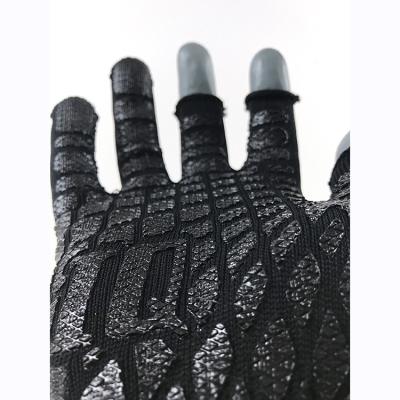 China Hot Selling Anti-Cut IQ Three Finger Exposed Non-Slip PVC Nylon Working Gloves For Work Winter Men Heat Resistant Gloves for sale