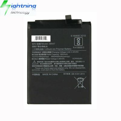 China NEW Original Genuine Cellphone BN47 Cell Phone Battery For Xiaomi Redmi 6 pro MI A2 lite Battery 4000mAh 3.85v 15.4wh for sale