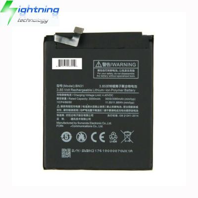 China NEW Genuine Original Mobile Phone Cell Phone Battery For Xiaomi Note 5A 3080mah 3.85v 11.86wh MI A1 5x BN31 Battery Replacement for sale