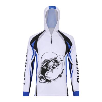 China Antibacterial High Quality Quarter Zip Custom Sublimation Printed Design Your Own Tournament Long Sleeve Fishing Tank Tops Hoodie for sale