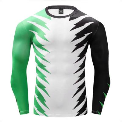 China Custom Muscle Bodybuilding Anti Pilling Sublimated Compression T Shirts for sale