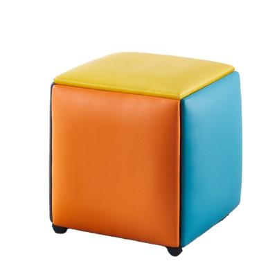 China Modern Household Storage Stool Square Stool (Other) Stool Adjustable With Casters In Different Colors for sale