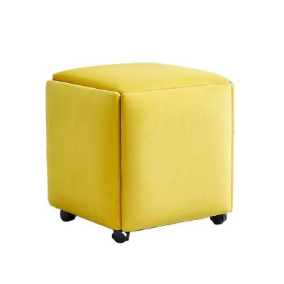 China Household Adjustable Modern Square Stool Stool (Other) Foldable Stool With Casters In Customized Colors for sale