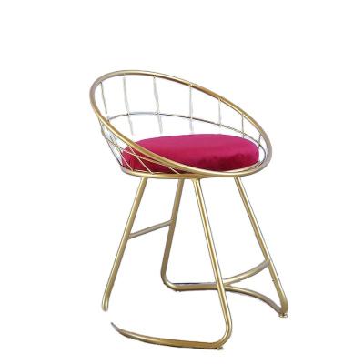 China Stable Metal Frame Armchair Flower Shape Rest Chair Stool Back Bar for sale