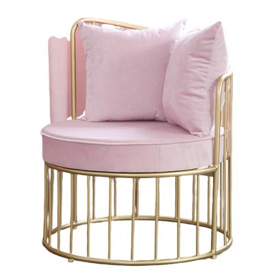 China Modern Nordic Style Home Furniture Velvet Wedding Metal Chairs Living Room Chairs for sale