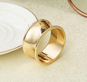 China Stainless Steel Gold Table Napkin Rings Wedding Restaurant Decoration Sustainable Dining Room Use for sale