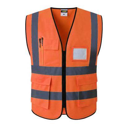 China High Visibility Reflective Brand Fabric Safety Vest Construction Safety Breathable Safety Jacket for sale