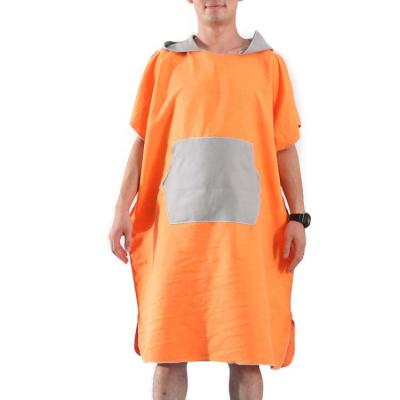 China Compressed Adult Quick Dry Sports Beach Poncho Hooded Coat Towel For Surf Poncho for sale