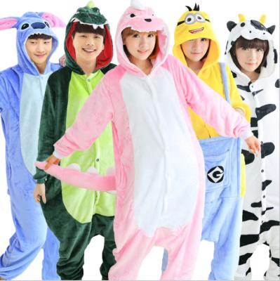 China Wholesale custom adult animal pajamas plush flannel cartoon unicorn sleepwear QUICK DRY one size for cosplay for sale