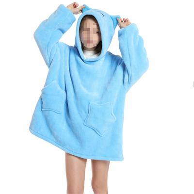 China Anti-Shrink Pajamas Friends Cow Cartoon Latest TV Show Lazy Blanket With Sleeves for sale