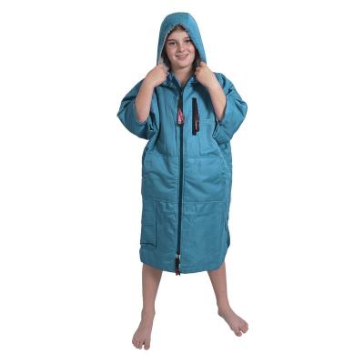 China Long sleeve robe and wetsuits waterproof custom long sleeve dry robe wetsuits swim parka for kids and adults for sale