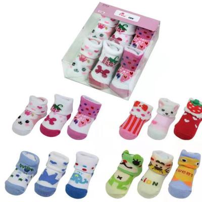 China New Foreign Trade Breathable Summer Baby Socks Gift Box Set Loose Mouth 0-9M Breathable Newborn Cute Baby Socks for sale