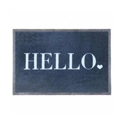 China Non Entry Front Door Mats of Logo Printed Hello Coffee Shop Customized Non Slip Slip for sale