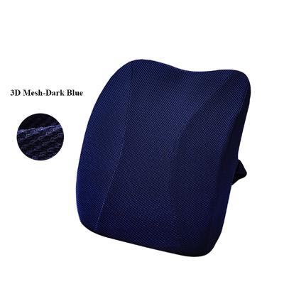 China Ergonomically PORTABLE memory foam lumbar back support cushion with breathable cover for sale