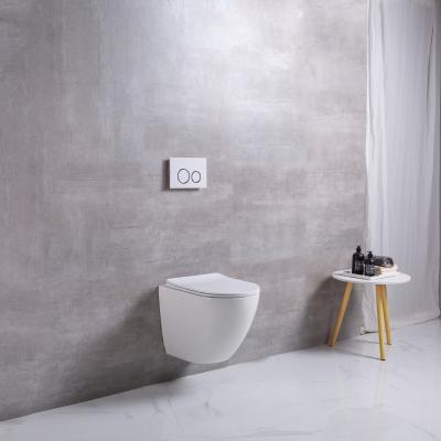 China High Quality Concealed Cistern Wall Hung Toilet Bowl Square Ceramic WC P Sanitary Trap Hanging Toilet for sale